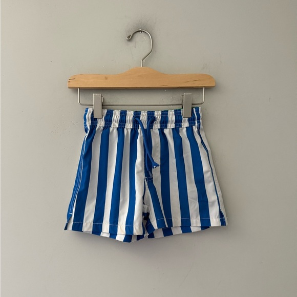 $15 ADD ON Cotton On Kids‎ Swim Blue White Stripe Swimtrunks 4Y Zara Old Navy - Picture 1 of 3